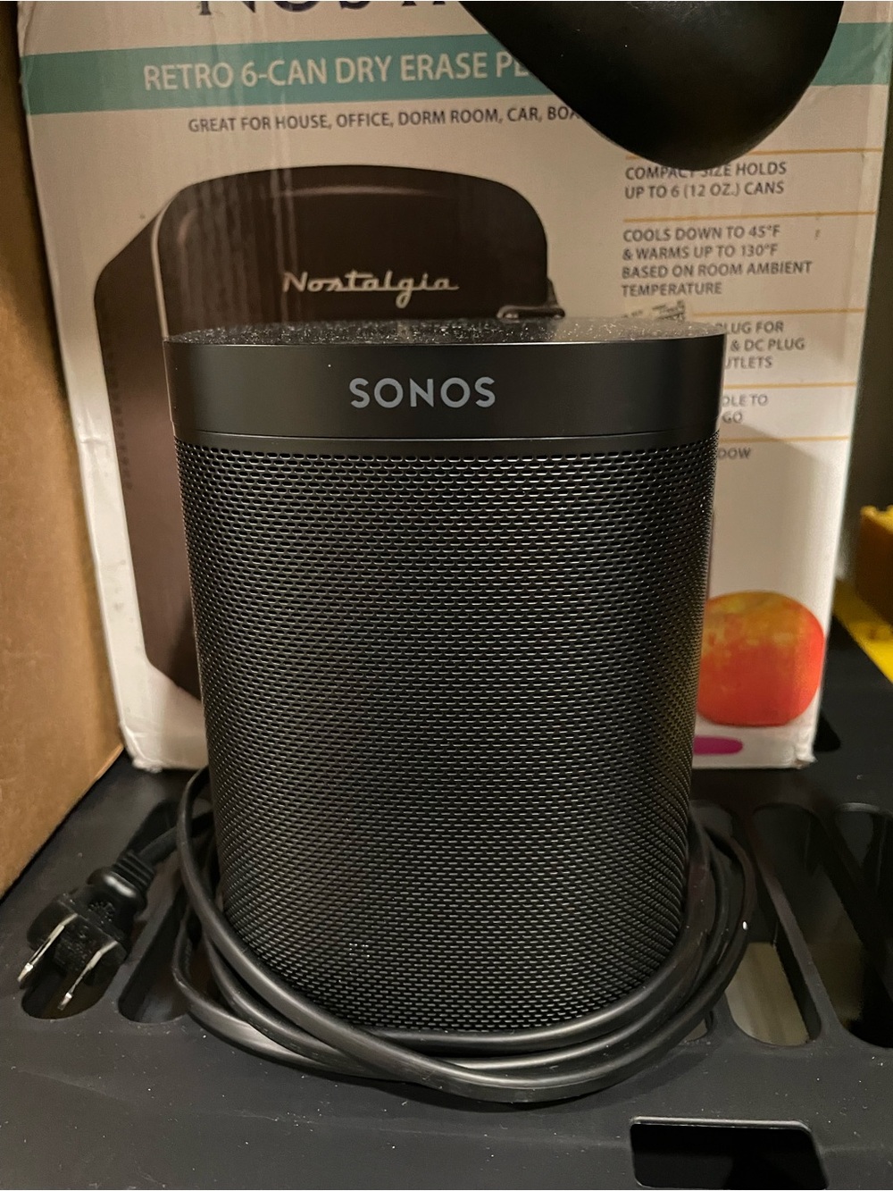 Black Sonos One (Gen 2) Smart Speaker